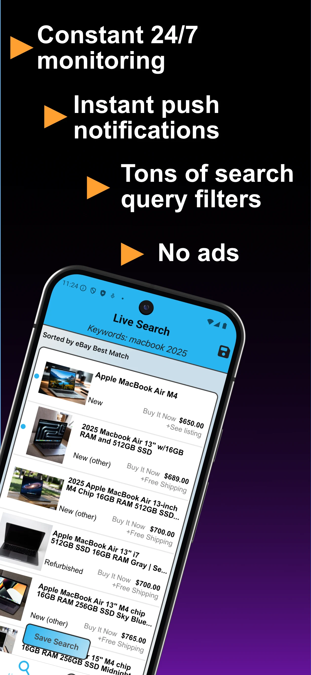SeeSpotBid - Alerts for eBay screenshot